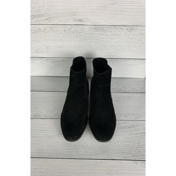 BORN Women's Size 7 M Black Bresson Suede Leather Slip On Booties Boots Shoes - Picture 4 of 14